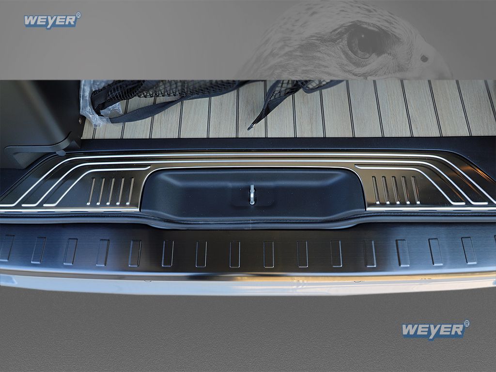 Weyer Falcon Premium Line XL Edelstahl Ladekantenschutz graphite/black für Mercedes-Benz Vito W447 (ab 2014)