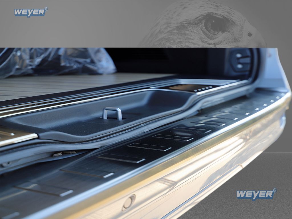 Weyer Falcon Premium Line XL Edelstahl Ladekantenschutz graphite/black für Mercedes-Benz Vito W447 (ab 2014)