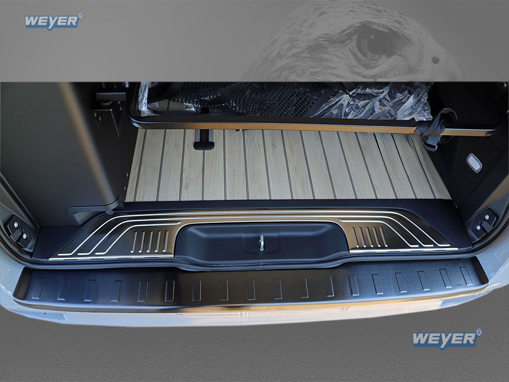 Weyer Falcon Premium Line XL Edelstahl Ladekantenschutz graphite/black für Mercedes-Benz Vito W447 (ab 2014)