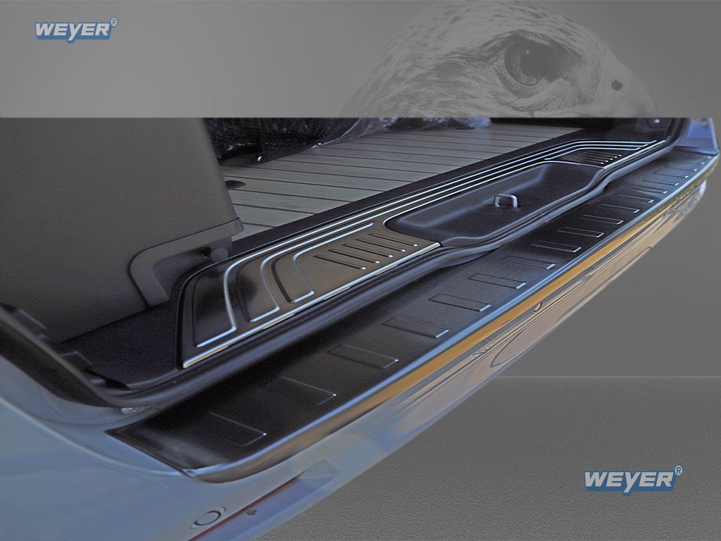 Weyer Falcon Premium Line XL Edelstahl Ladekantenschutz graphite/black für Mercedes-Benz Vito W447 (ab 2014)