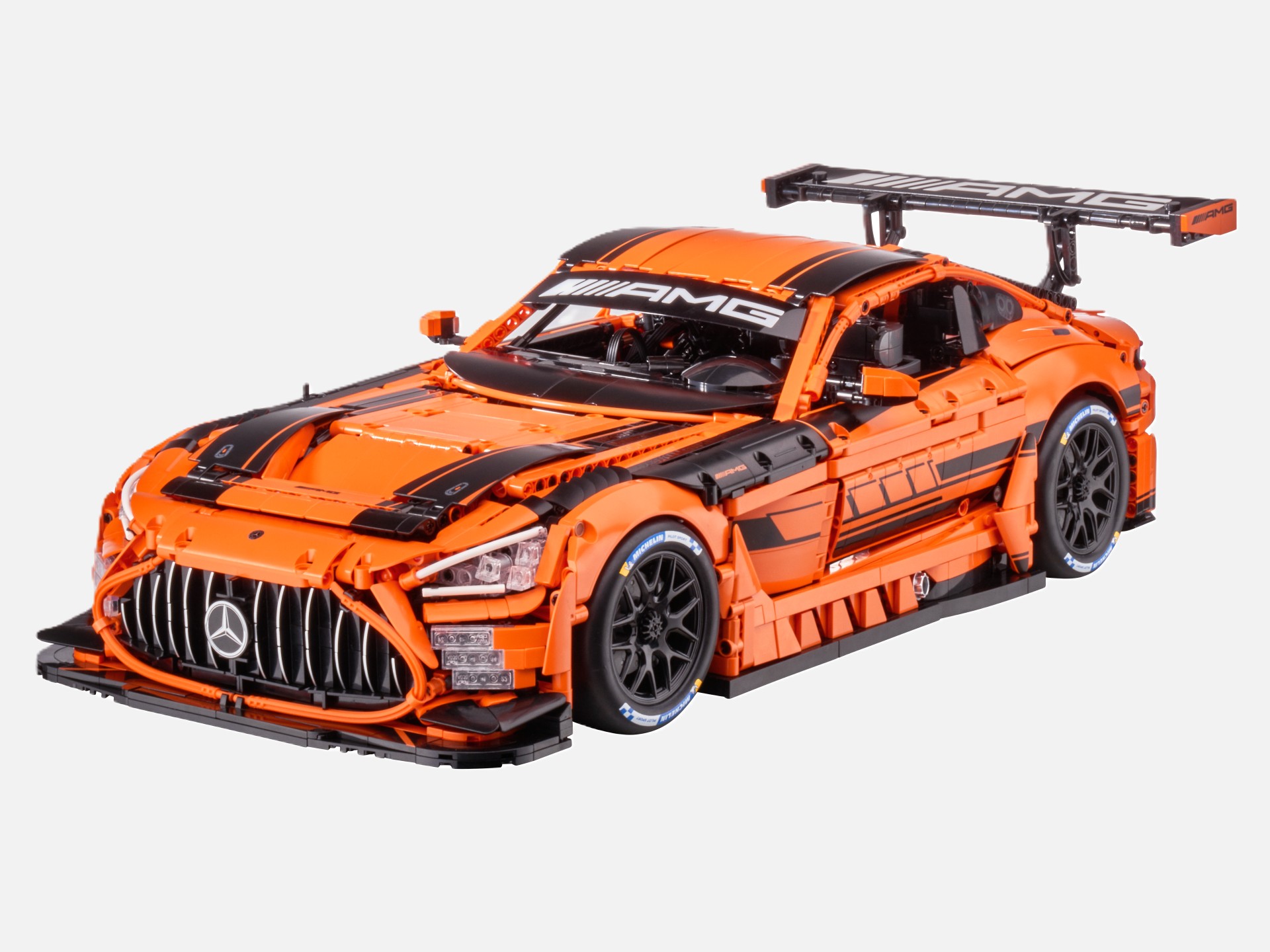 Mercedes-AMG GT3 Klemmbaustein Modell C190, Orange, CaDA, Maßstab 1:8