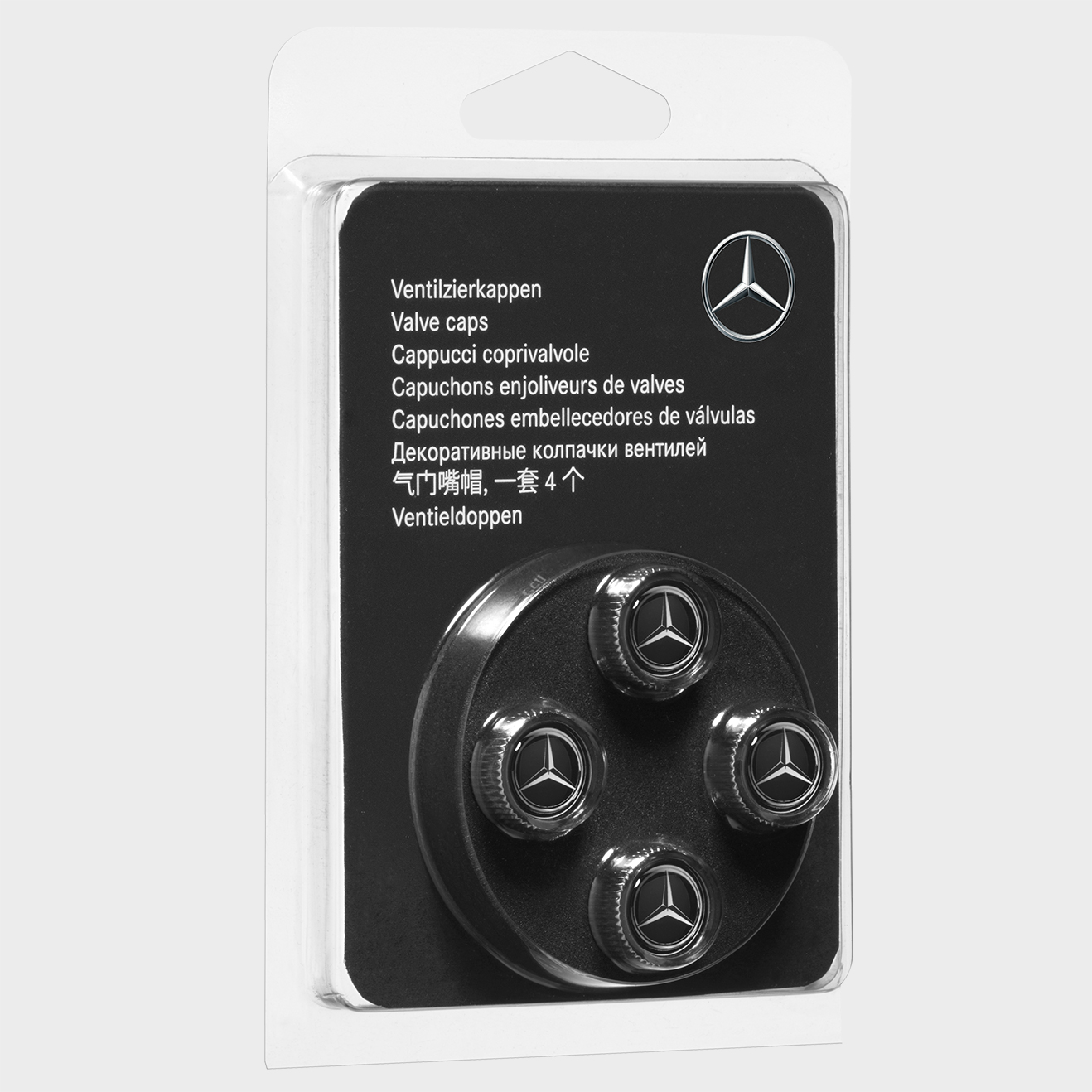 Mercedes-Benz Ventilzierkappen-Set, verchromt