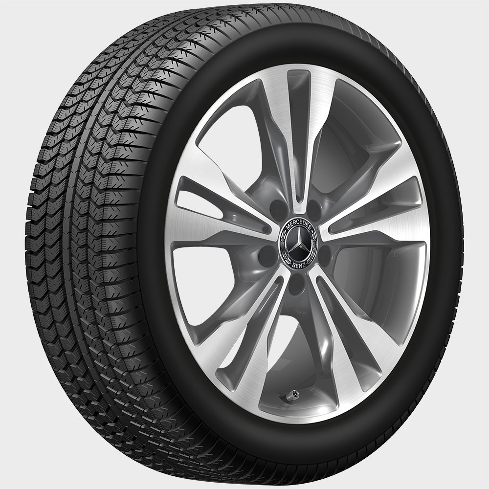 Mercedes-Benz winter complete wheel, 5-twin-spoke wheel, tremolite metallic gloss turned Mercedes-Benz winter complete wheel, 5-twin-spoke wheel, tremolite metallic gloss turned