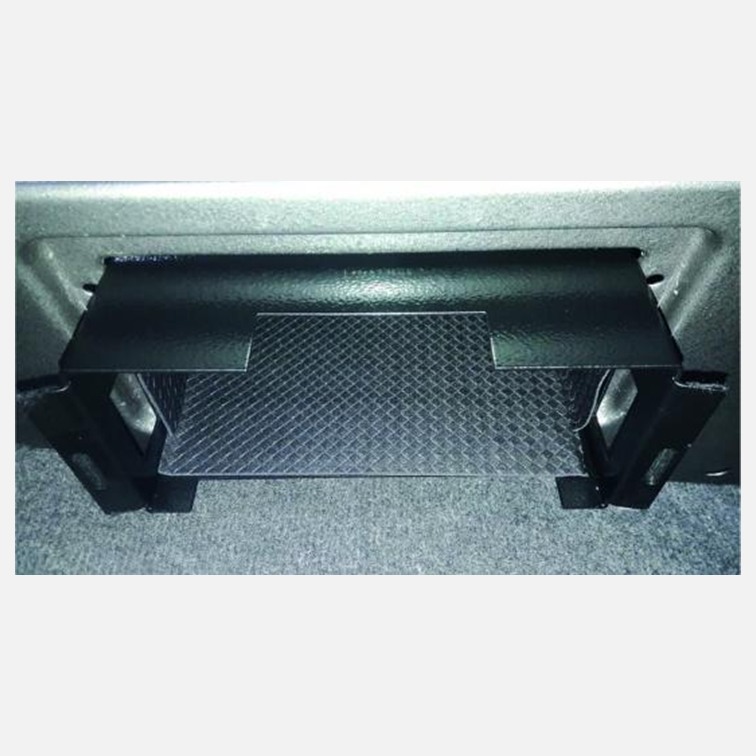 Mobilsafe console safe Mercedes‑Benz Sprinter underside installation view