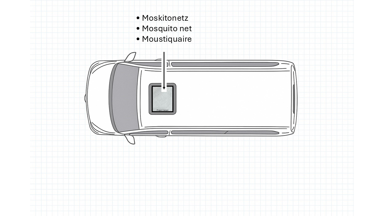 Project Camper Moskitonetz für das Schiebedach (W447)