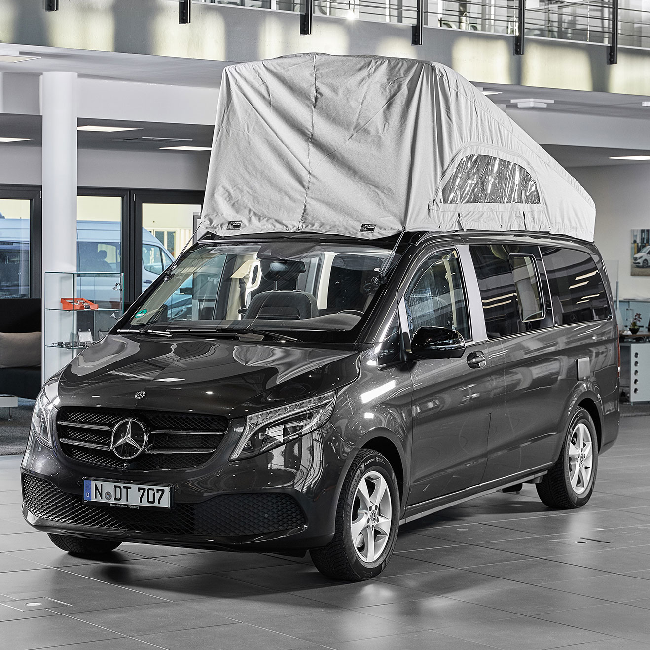 Mütze Aufstelldach, mit Fenster, silber, V-Klasse Mütze Aufstelldach, mit Fenster, silber, V-Klasse