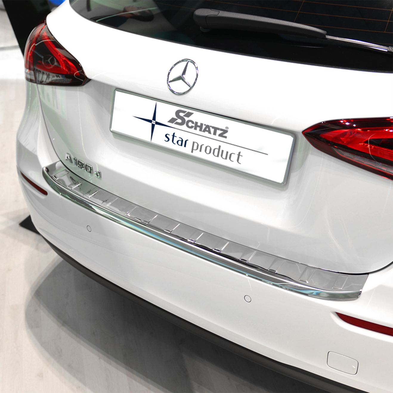 Protection Seuil Chargement Pour Pare-chocs Mercedes Classe A W176 (2013-2018) - Acier Inox Brossé Chromé