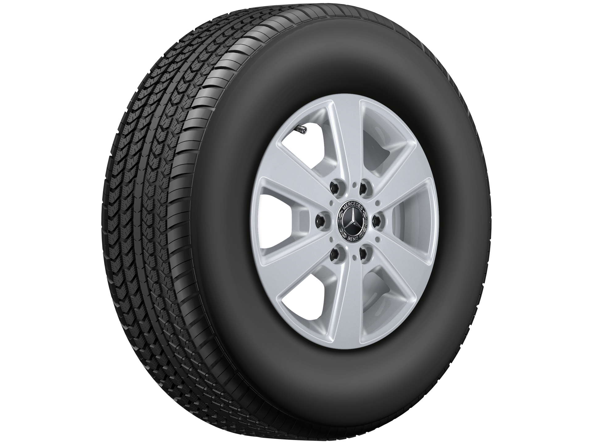 Original Mercedes-Benz Winterkomplettrad 6-Speichen-Rad Vanadiumsilber 225/75 R16 Continental VanContact Winter