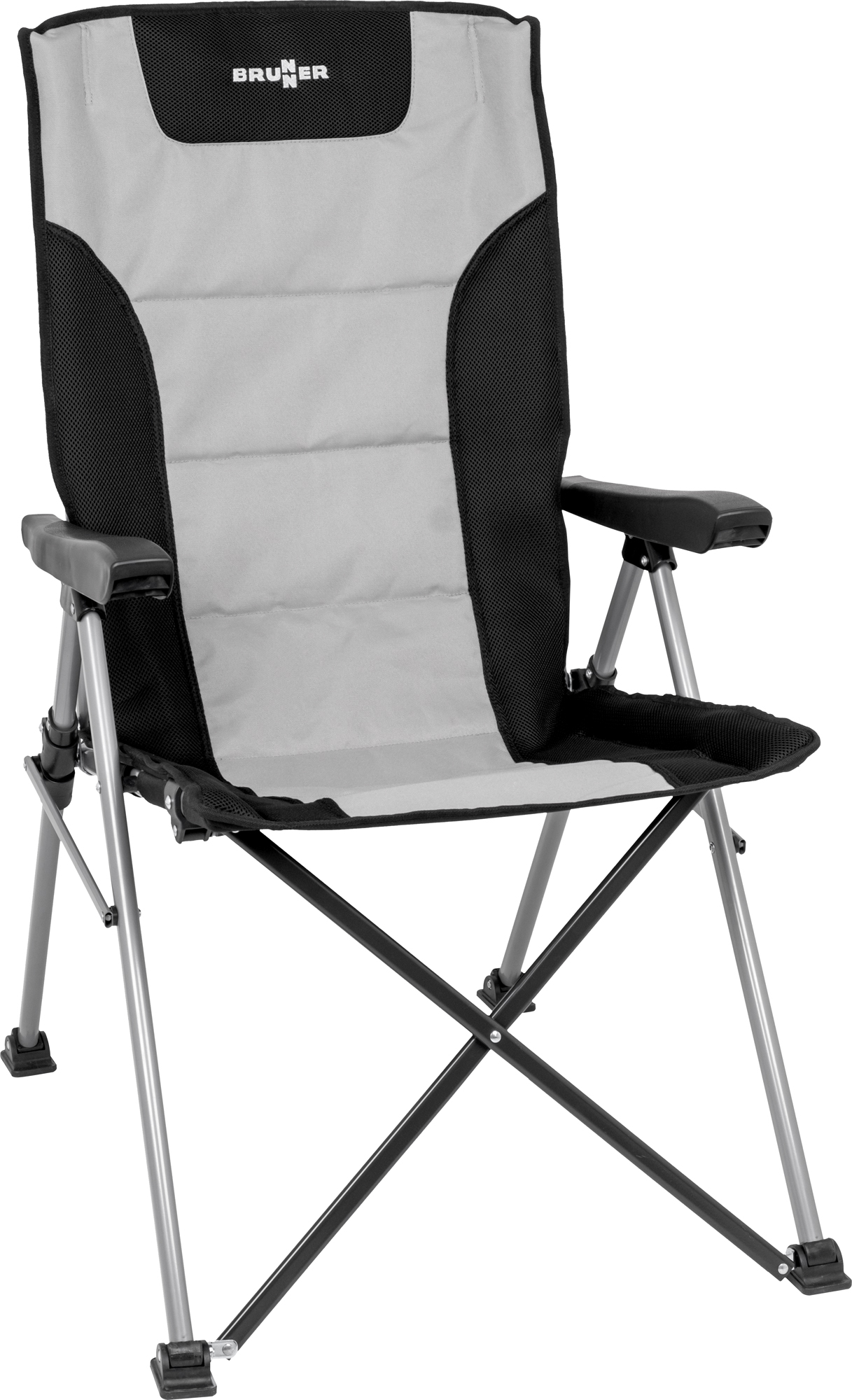 BRUNNER Chaise pliante RAPTOR HIGHBACK noir-gris