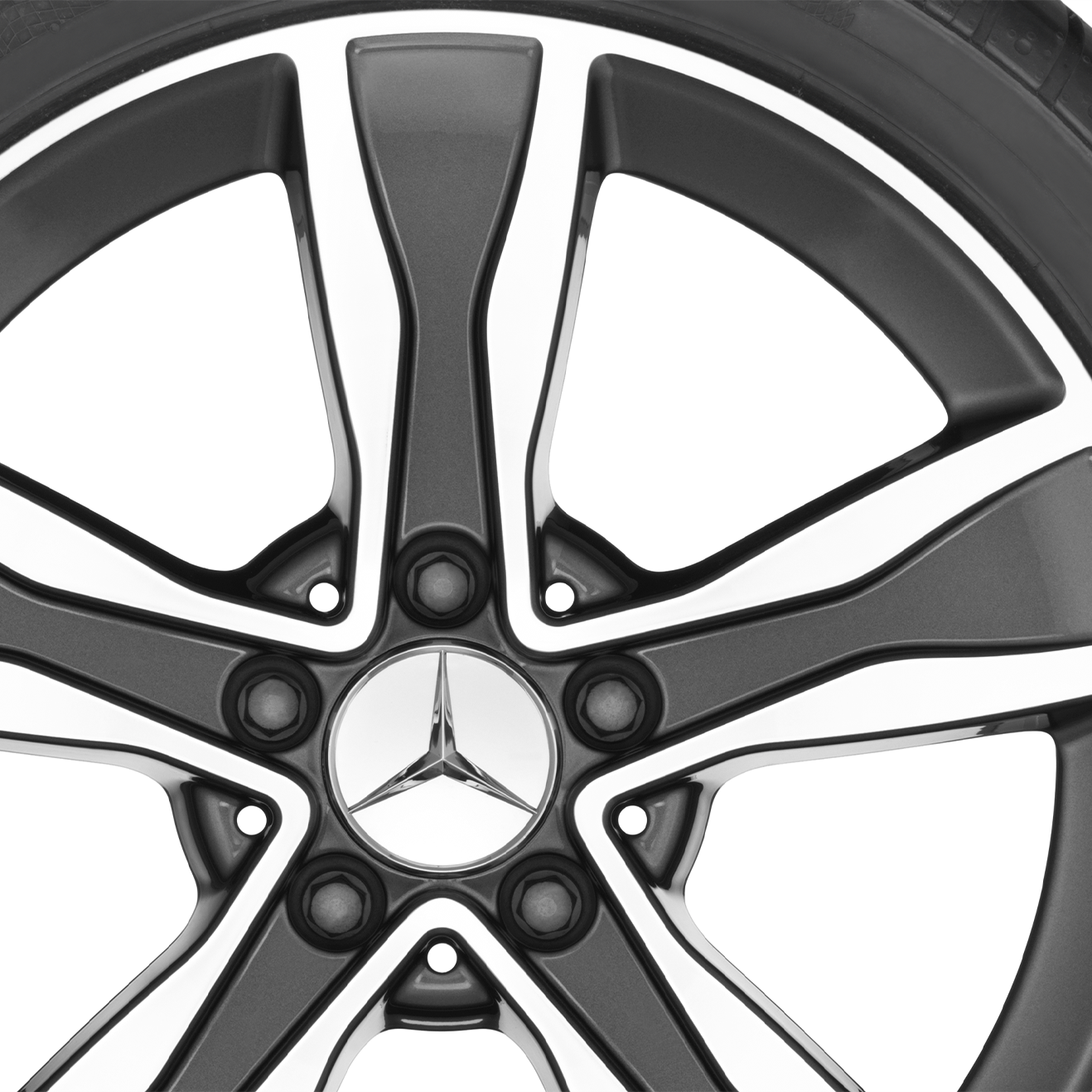 Mercedes-Benz Sommerkomplettrad 5-Speichen-Rad Tremolit-metallic glanzgedreht