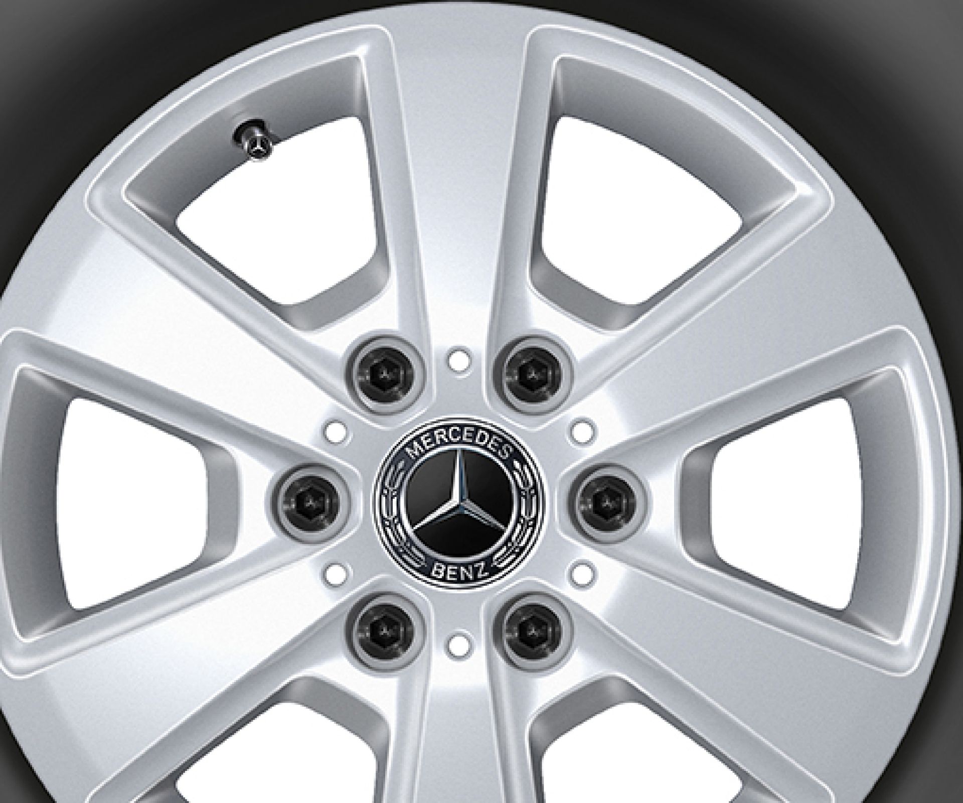 Original Mercedes-Benz Winterkomplettrad 6-Speichen-Rad Vanadiumsilber 225/75 R16 Continental VanContact Winter