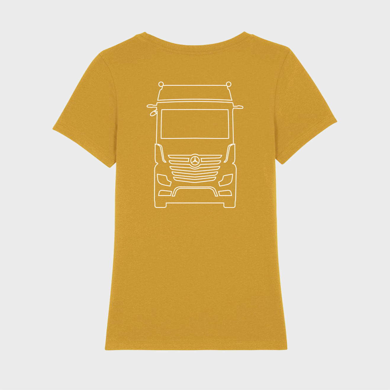 Mercedes-Benz Trucks Damen T-Shirt - mit Actros-Logo auf der Rückseite