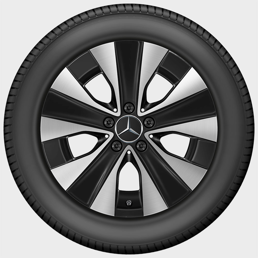 Mercedes-Benz EQV/eVito Winterkomplettrad, 5-Speichen-Rad, schwarz