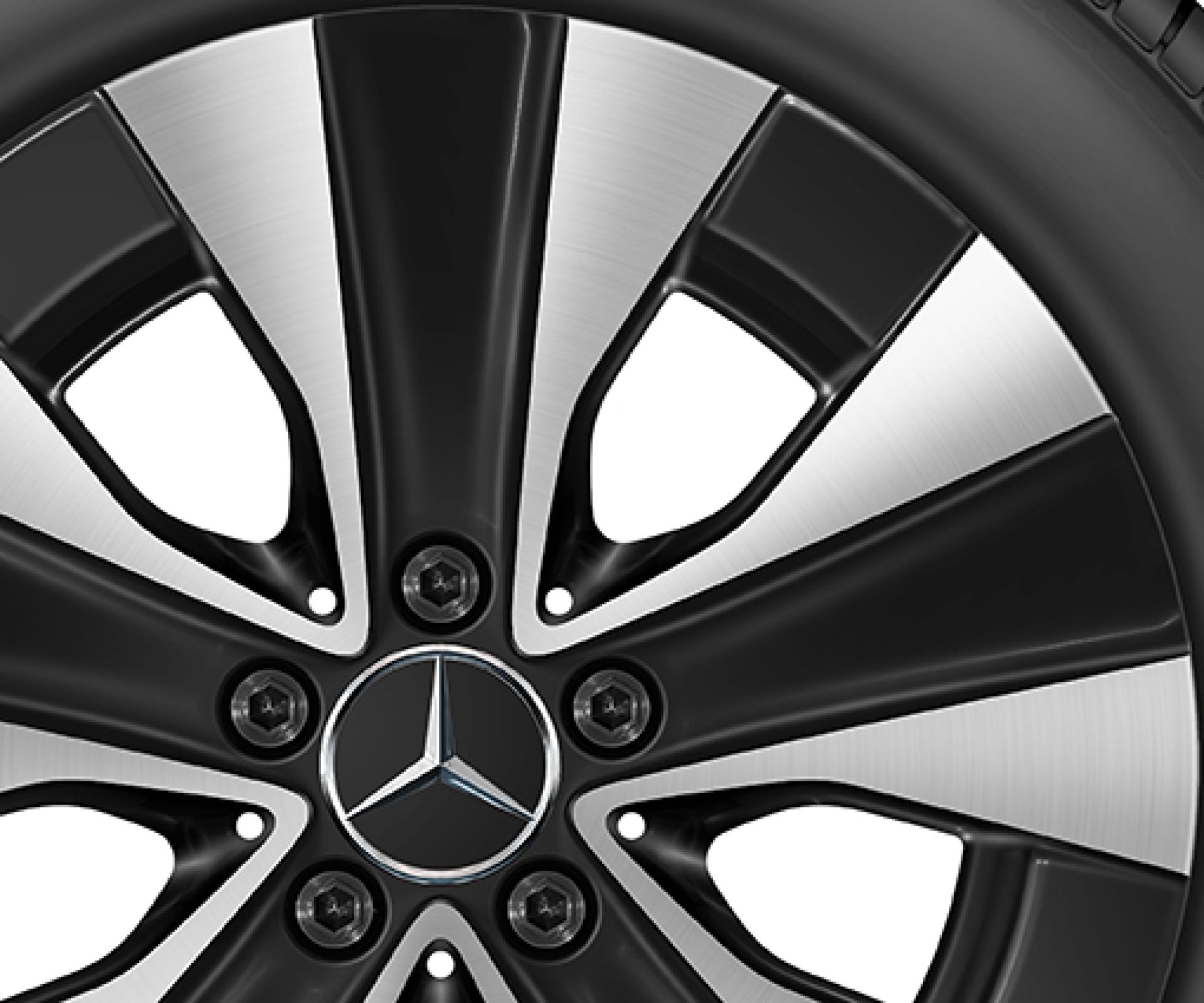 Genuine Mercedes-Benz Winter Complete Wheel 5-Spoke Black High-Sheen 235/55 R17 Michelin Pilot Alpin 5