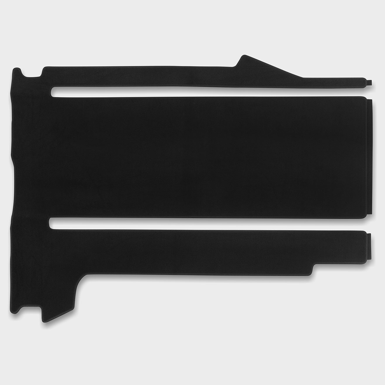 Westfalia carpet for passenger compartment, 2 floor rails, Marco Polo, black Westfalia carpet for passenger compartment, 2 floor rails, Marco Polo, black