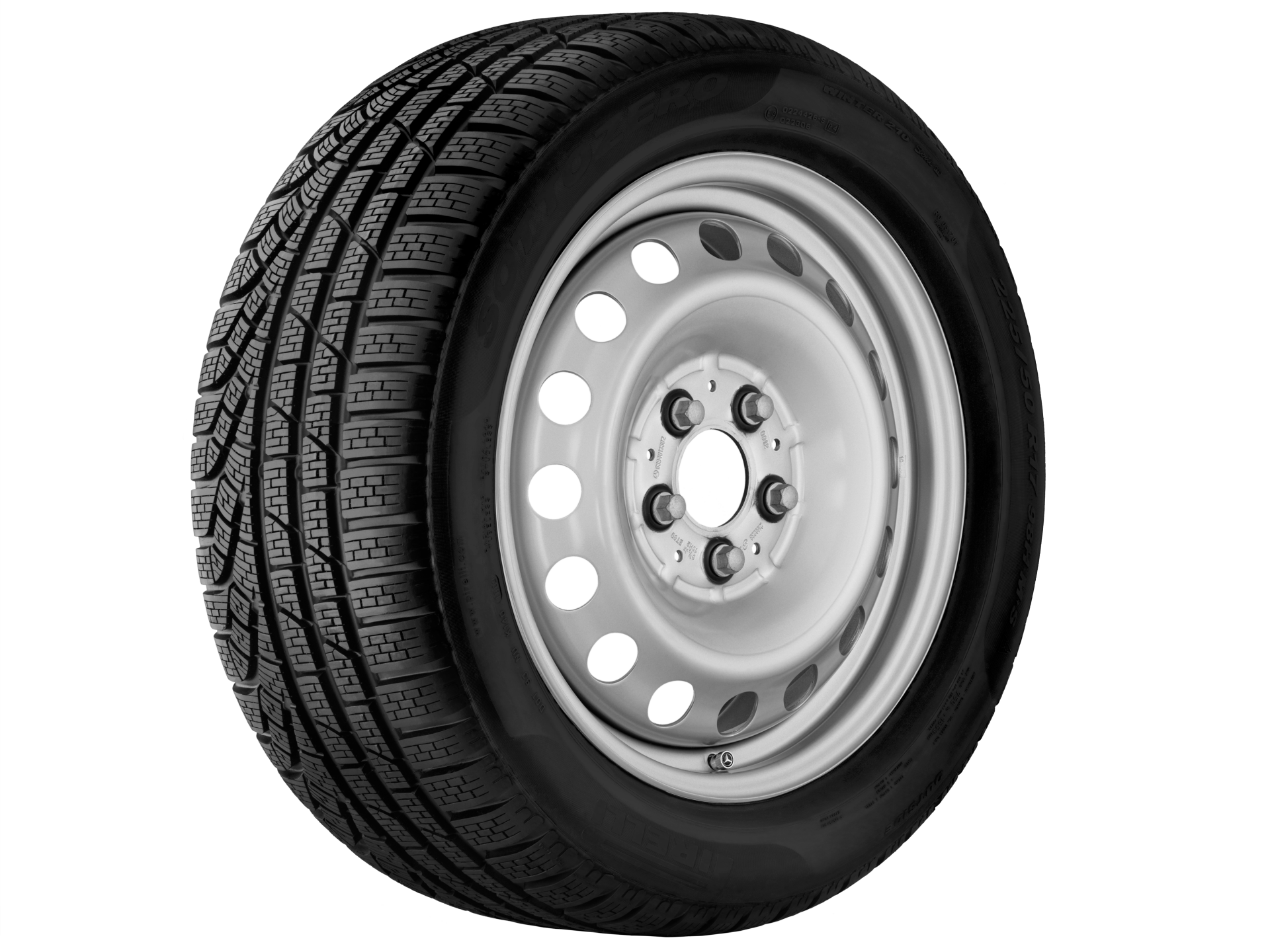 Original Mercedes-Benz Winterkomplettrad Stahlrad Silber 225/55 R17 Continental VanContact Winter