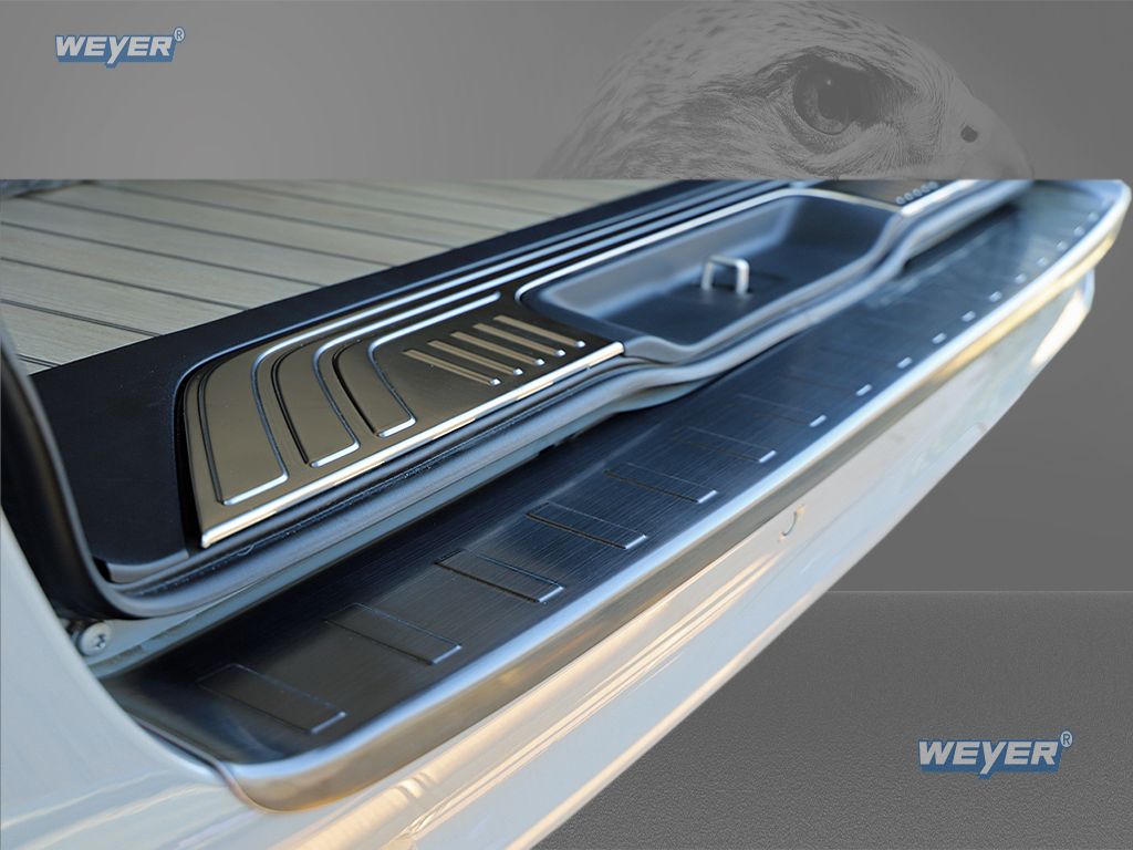 Weyer Falcon Premium Line XL Edelstahl Ladekantenschutz graphite/black für Mercedes-Benz Vito W447 (ab 2014)