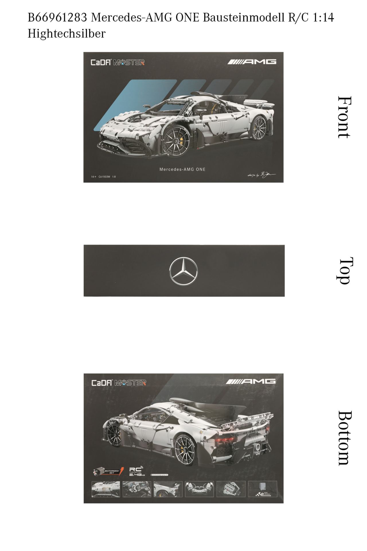 Mercedes-AMG ONE Klemmbaustein Modell C298, Weiß, CaDA, Maßstab 1:8