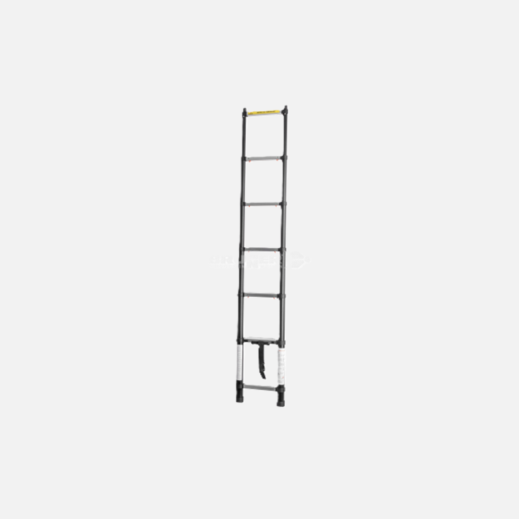 Brunner Teleskopleiter Laddy Alcove Air, Schwarz, Aluminium, 210 cm