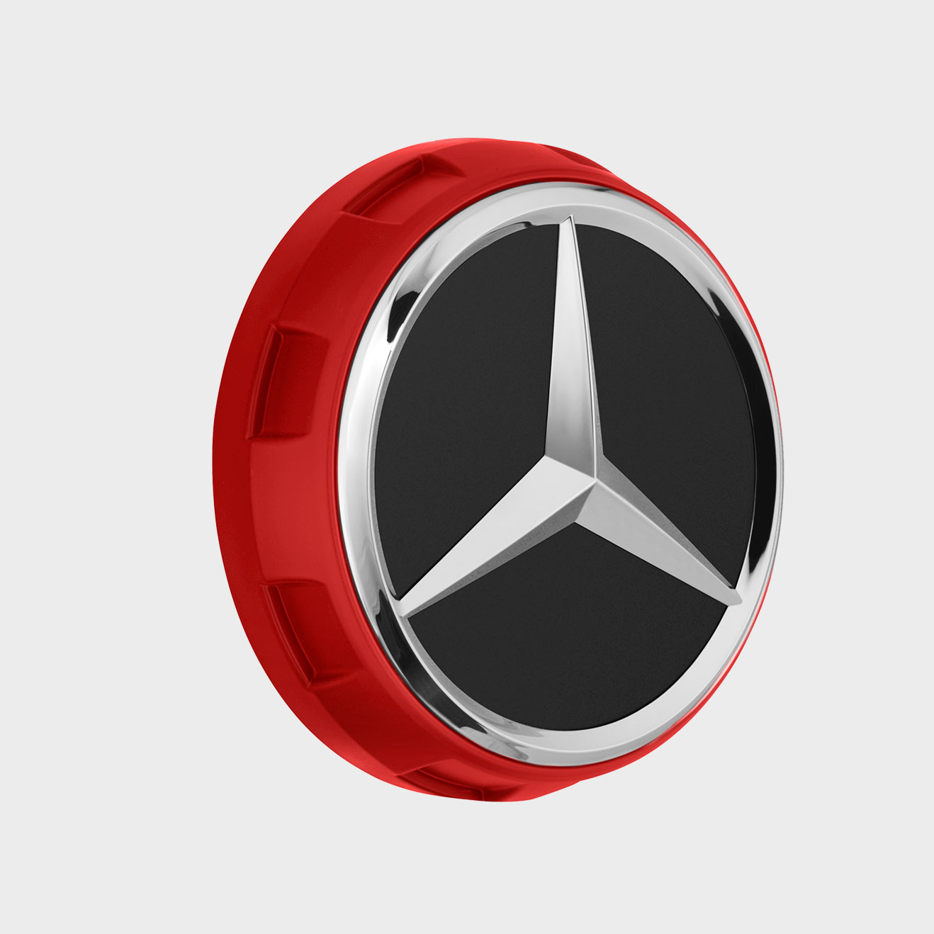Capuchon Central De Roue Mercedes AMG GT - Noir 68mm - Référence OEM A0004001100 - Compatible GT/GTS/GTC 2016-2020 - 11