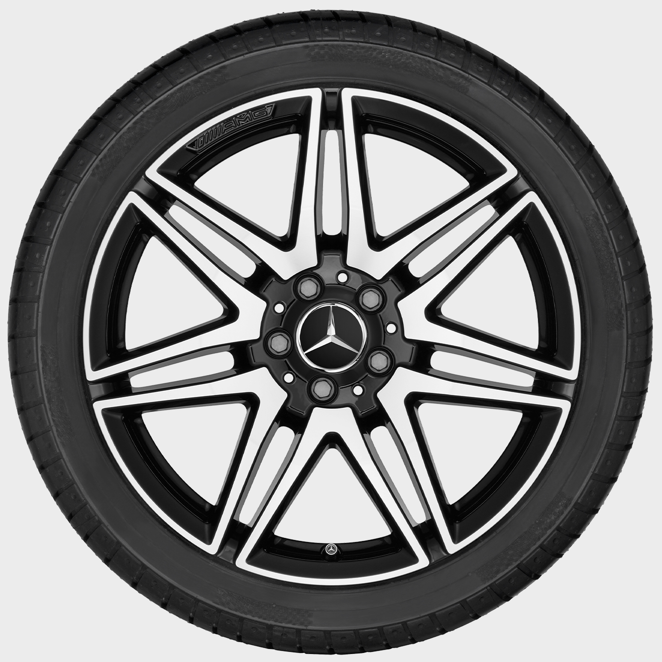 Mercedes-Benz AMG summer wheels, 7-twin-spoke, black gloss finish Mercedes-Benz AMG summer wheels, 7-twin-spoke, black gloss finish