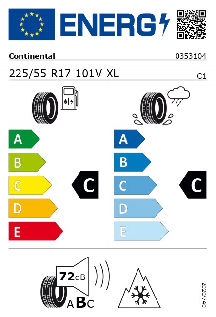 Original Mercedes-Benz Winterkomplettrad mit Continental ContiWinterContact TS 830 P
