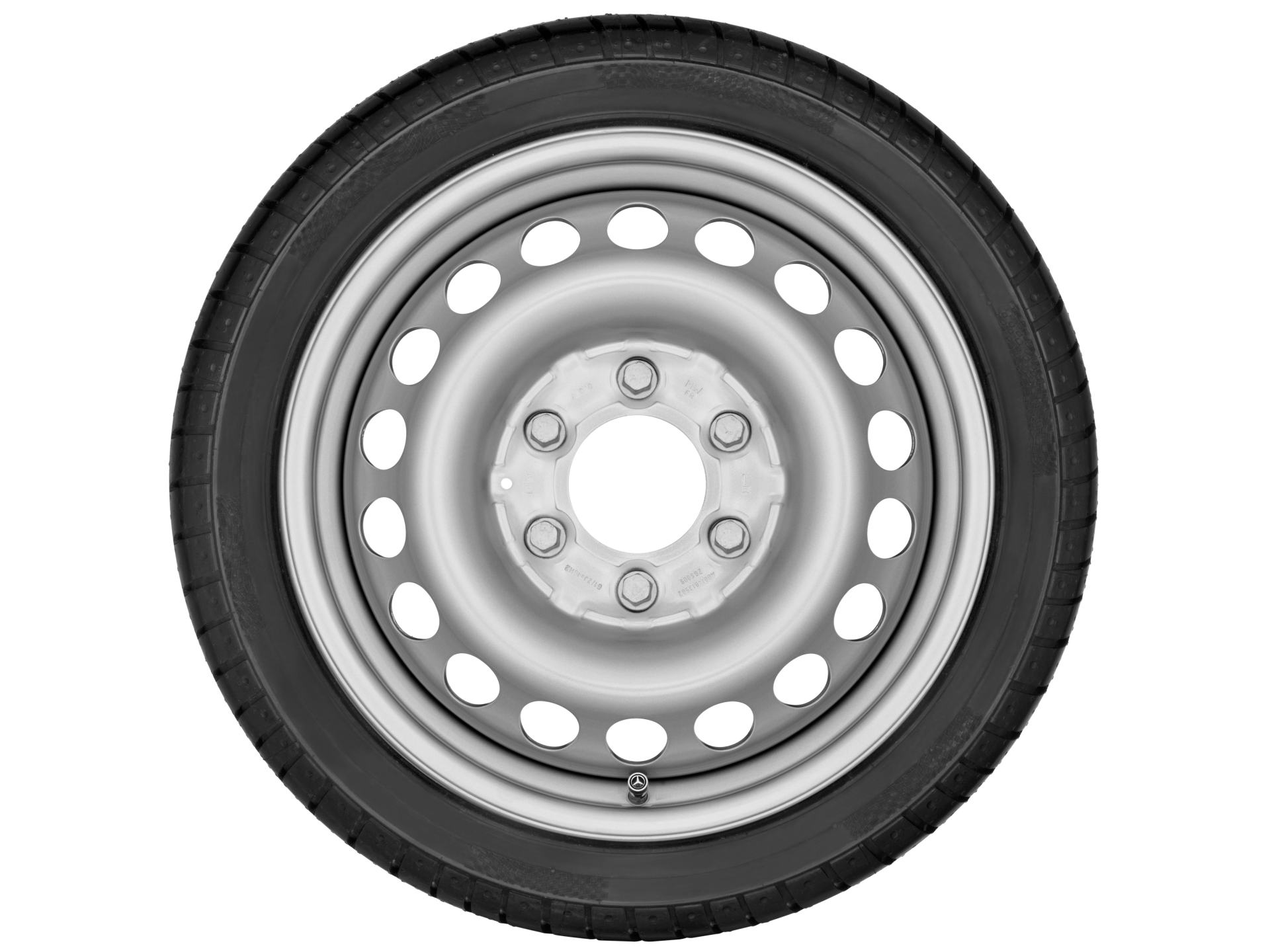 Roue complète hiver d’origine Mercedes-Benz jante acier argent 235/65 R16 Continental VanContact Winter