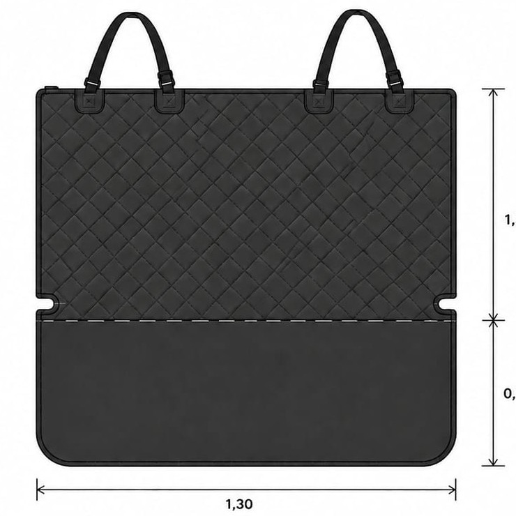 Couverture pour chien Weyer pour coffre de voiture avec protection pour pare-chocs