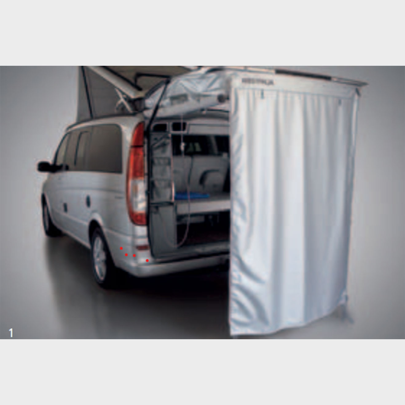 Westfalia Privacy curtain for tailgate, VIANO Westfalia Privacy curtain for tailgate, VIANO