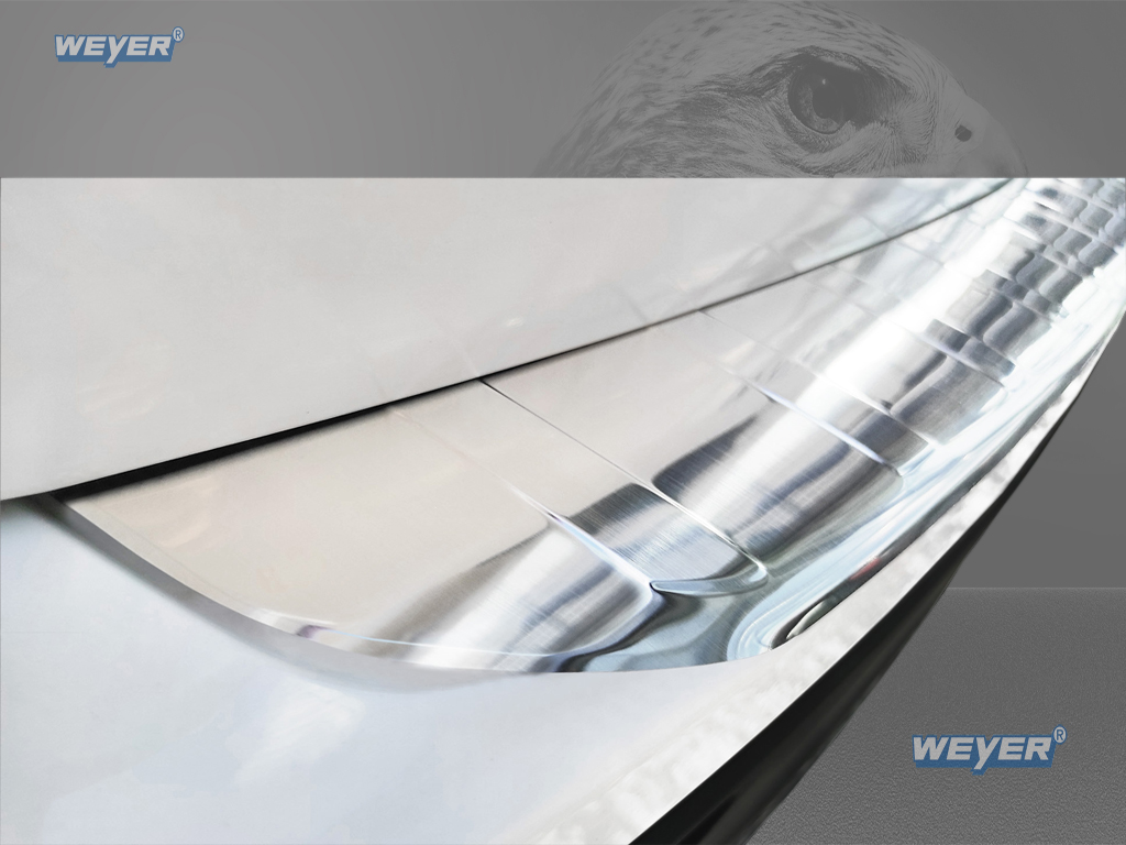 Close‑up view of the Weyer stainless steel bumper protector on the Mercedes‑Benz GLB (X247, from 2019)