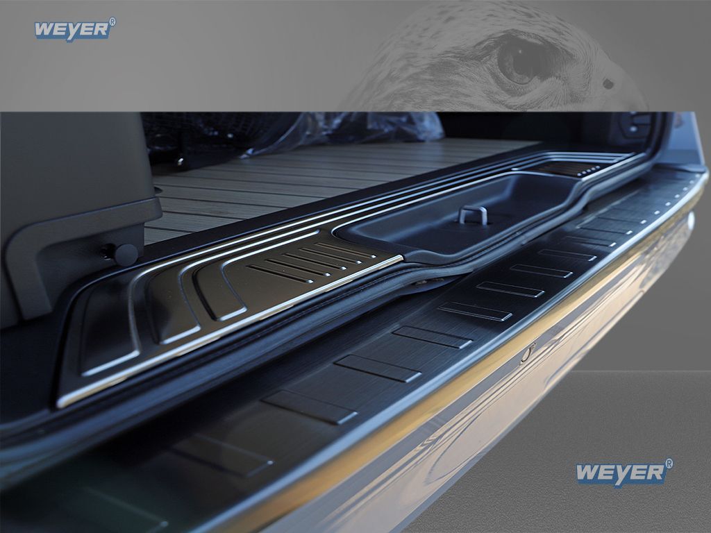 Weyer Falcon Premium Line XL Edelstahl Ladekantenschutz graphite/black für Mercedes-Benz Vito W447 (ab 2014)