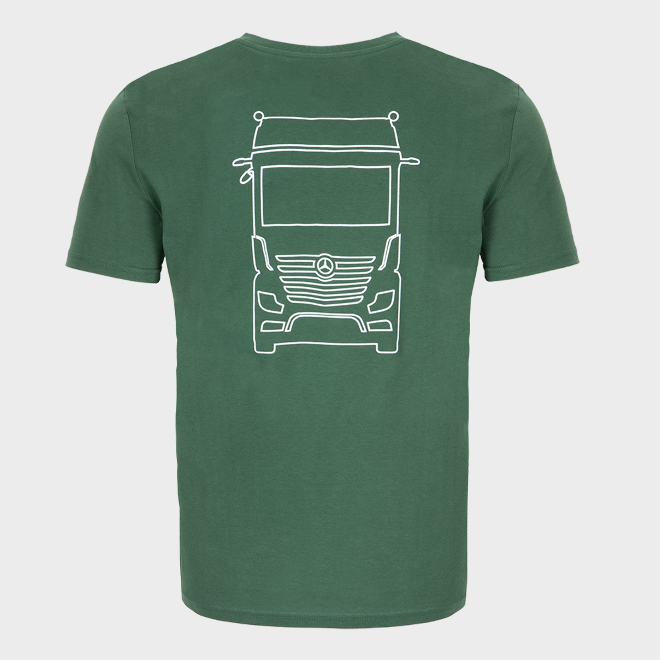 Mercedes-Benz Trucks men's t-shirt, Actros logo on the back