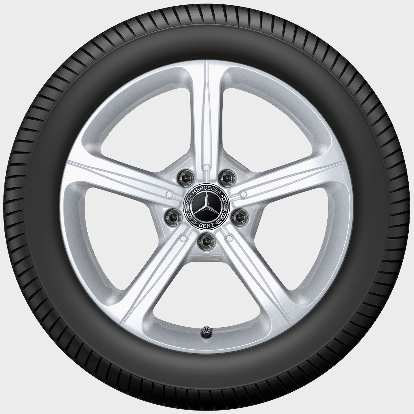 Mercedes-Benz Roue d'été complète à 5 branches argent vanadium Mercedes-Benz Roue d'été complète à 5 branches argent vanadium