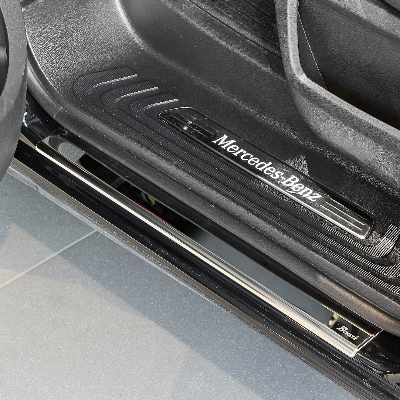 Door sill trim set, high gloss, Mercedes-Benz V-Class