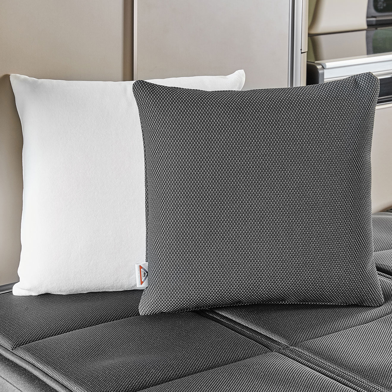 Brandrup cushion, white , nicki plush