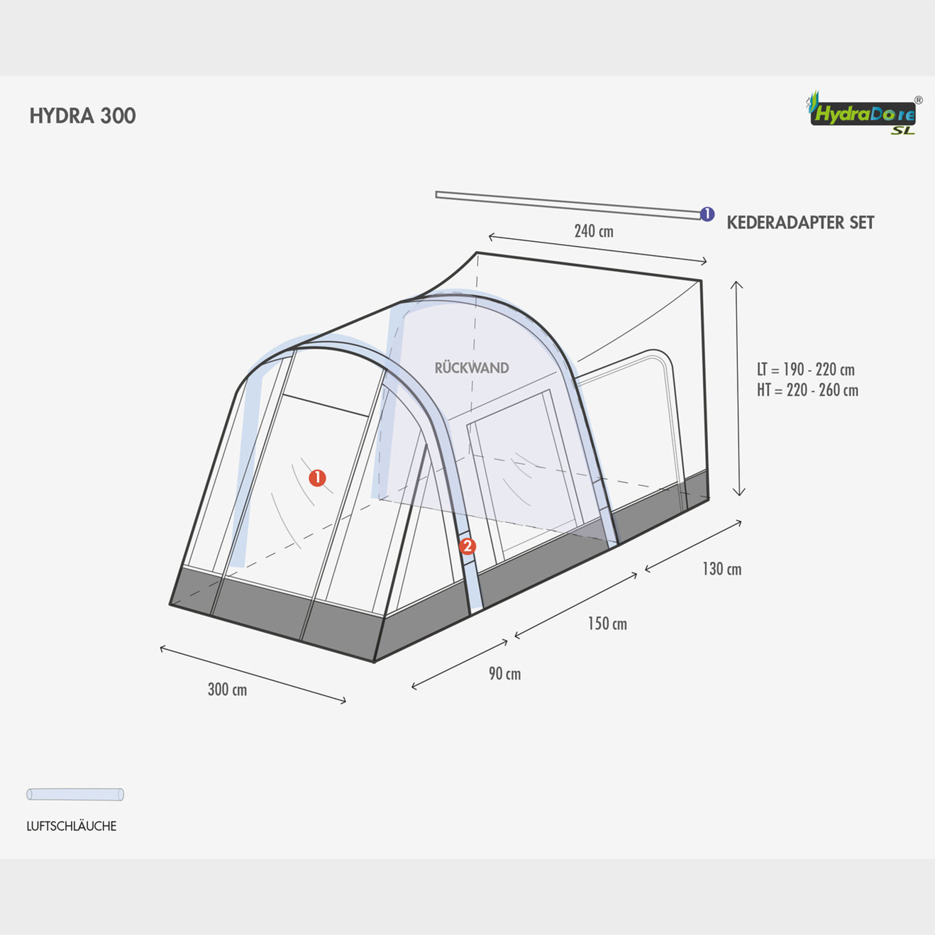 Westfield Airtube-Vorzelt HYDRA 300