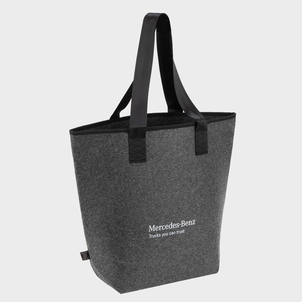 Mercedes-Benz Trucks felt shopper, gray